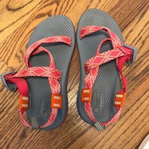 Chaco Kids Sandals in Red and Gray